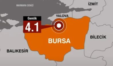 Son dakika: Bursa’da 4.1 büyüklüğünde deprem