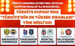 Türkiye Kupası heyecanı “Şampiyon Oranlar” ile devam ediyor… Türkiye Kupası’nda “Türkiye’nin En Yüksek Oranları” yine Misli’de!