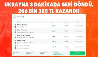 Ukrayna 3 dakikada geri döndü, Misli’de 206 bin 325 TL kazandı!
